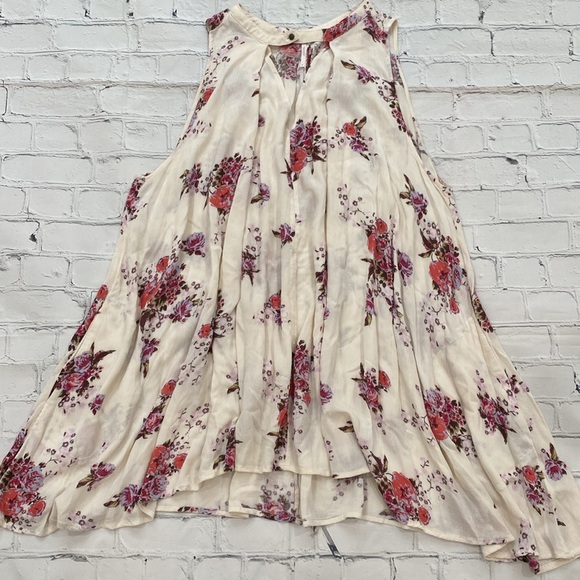 Free People Tree Swing Dress Washed Stone Combo - Picture 2 of 16